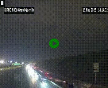 <h2>Webcam routière sur N338 à hauteur de Grand-Quevilly en périphérie de Rouen. Vue orientée vers Rouen</h2>