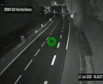 Webcam routière à hauteur de Bois-Guillaume en périphérie de Rouen. Vue orientée vers Rouen 