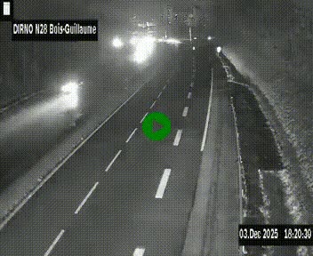 <h2>Webcam routière à hauteur de Bois-Guillaume en périphérie de Rouen. Vue orientée vers Rouen</h2>