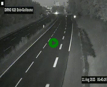 <h2>Webcam routière à hauteur de Bois-Guillaume en périphérie de Rouen. Vue orientée vers Rouen</h2>