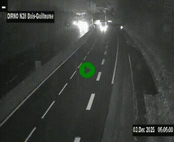 <h2>Webcam routière à hauteur de Bois-Guillaume en périphérie de Rouen. Vue orientée vers Rouen</h2>