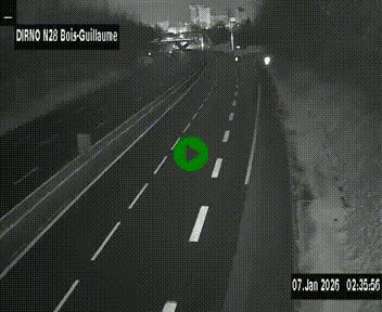 <h2>Webcam routière à hauteur de Bois-Guillaume en périphérie de Rouen. Vue orientée vers Rouen</h2>