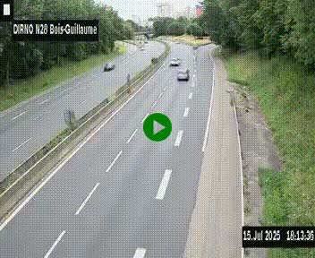 <h2>Webcam routière à hauteur de Bois-Guillaume en périphérie de Rouen. Vue orientée vers Rouen</h2>