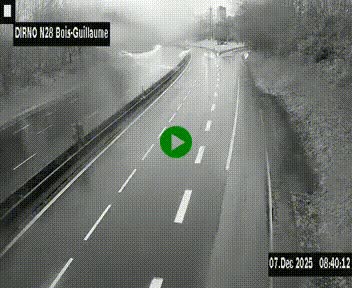 <h2>Webcam routière à hauteur de Bois-Guillaume en périphérie de Rouen. Vue orientée vers Rouen</h2>