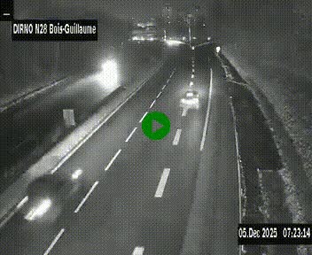 <h2>Webcam routière à hauteur de Bois-Guillaume en périphérie de Rouen. Vue orientée vers Rouen</h2>