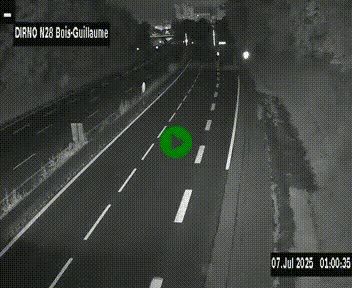 <h2>Webcam routière à hauteur de Bois-Guillaume en périphérie de Rouen. Vue orientée vers Rouen</h2>