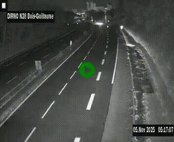 <h2>Webcam routière à hauteur de Bois-Guillaume en périphérie de Rouen. Vue orientée vers Rouen</h2>