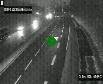 <h2>Webcam routière à hauteur de Bois-Guillaume en périphérie de Rouen. Vue orientée vers Rouen</h2>