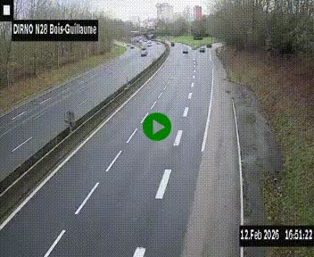 <h2>Webcam routière à hauteur de Bois-Guillaume en périphérie de Rouen. Vue orientée vers Rouen</h2>