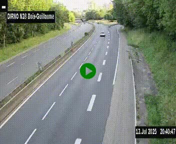 <h2>Webcam routière à hauteur de Bois-Guillaume en périphérie de Rouen. Vue orientée vers Rouen</h2>