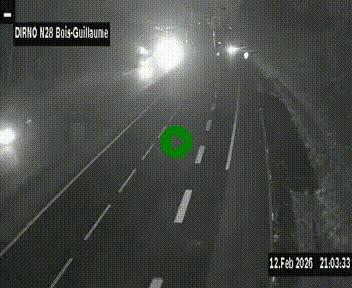 <h2>Webcam routière à hauteur de Bois-Guillaume en périphérie de Rouen. Vue orientée vers Rouen</h2>