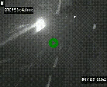 <h2>Webcam routière à hauteur de Bois-Guillaume en périphérie de Rouen. Vue orientée vers Rouen</h2>