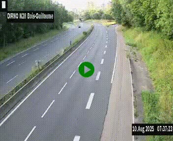 <h2>Webcam routière à hauteur de Bois-Guillaume en périphérie de Rouen. Vue orientée vers Rouen</h2>