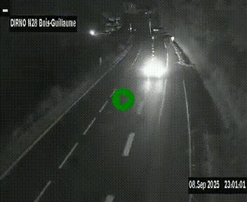<h2>Webcam routière à hauteur de Bois-Guillaume en périphérie de Rouen. Vue orientée vers Rouen</h2>