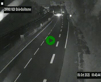 <h2>Webcam routière à hauteur de Bois-Guillaume en périphérie de Rouen. Vue orientée vers Rouen</h2>