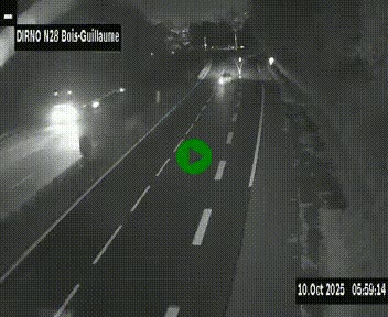 <h2>Webcam routière à hauteur de Bois-Guillaume en périphérie de Rouen. Vue orientée vers Rouen</h2>