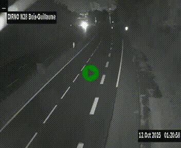 <h2>Webcam routière à hauteur de Bois-Guillaume en périphérie de Rouen. Vue orientée vers Rouen</h2>