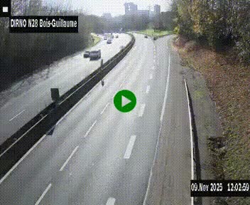 <h2>Webcam routière à hauteur de Bois-Guillaume en périphérie de Rouen. Vue orientée vers Rouen</h2>