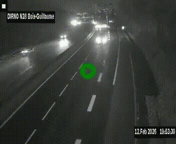 <h2>Webcam routière à hauteur de Bois-Guillaume en périphérie de Rouen. Vue orientée vers Rouen</h2>