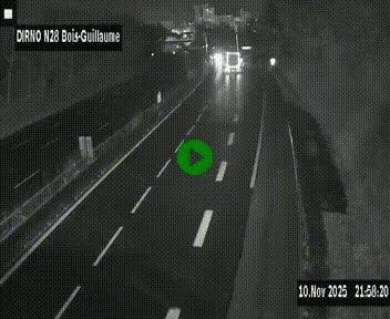 <h2>Webcam routière à hauteur de Bois-Guillaume en périphérie de Rouen. Vue orientée vers Rouen</h2>