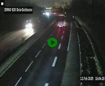 <h2>Webcam routière à hauteur de Bois-Guillaume en périphérie de Rouen. Vue orientée vers Rouen</h2>