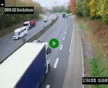 <h2>Webcam routière à hauteur de Bois-Guillaume en périphérie de Rouen. Vue orientée vers Rouen</h2>