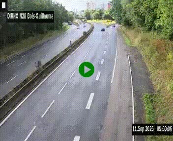 <h2>Webcam routière à hauteur de Bois-Guillaume en périphérie de Rouen. Vue orientée vers Rouen</h2>
