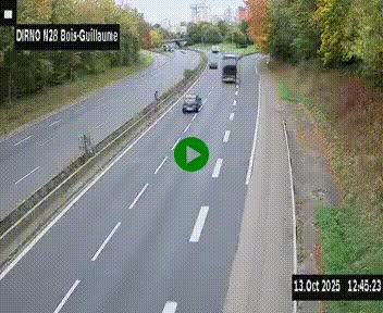 <h2>Webcam routière à hauteur de Bois-Guillaume en périphérie de Rouen. Vue orientée vers Rouen</h2>