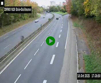 <h2>Webcam routière à hauteur de Bois-Guillaume en périphérie de Rouen. Vue orientée vers Rouen</h2>