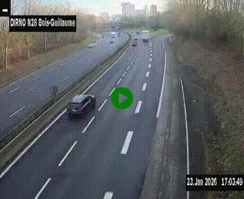 <h2>Webcam routière à hauteur de Bois-Guillaume en périphérie de Rouen. Vue orientée vers Rouen</h2>