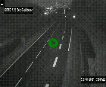 <h2>Webcam routière à hauteur de Bois-Guillaume en périphérie de Rouen. Vue orientée vers Rouen</h2>