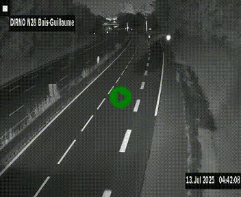 <h2>Webcam routière à hauteur de Bois-Guillaume en périphérie de Rouen. Vue orientée vers Rouen</h2>