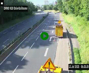 <h2>Webcam routière à hauteur de Bois-Guillaume en périphérie de Rouen. Vue orientée vers Rouen</h2>