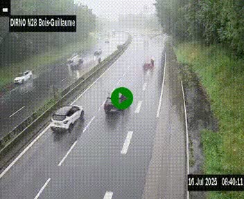 <h2>Webcam routière à hauteur de Bois-Guillaume en périphérie de Rouen. Vue orientée vers Rouen</h2>