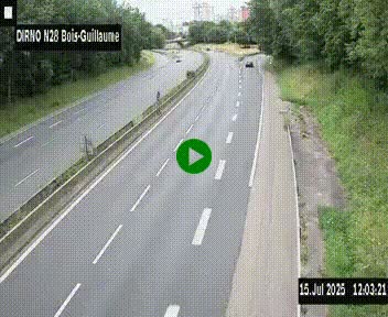 <h2>Webcam routière à hauteur de Bois-Guillaume en périphérie de Rouen. Vue orientée vers Rouen</h2>
