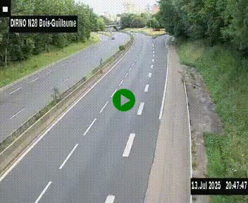 <h2>Webcam routière à hauteur de Bois-Guillaume en périphérie de Rouen. Vue orientée vers Rouen</h2>