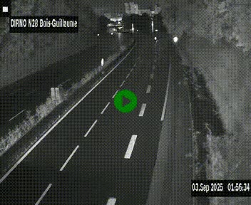 <h2>Webcam routière à hauteur de Bois-Guillaume en périphérie de Rouen. Vue orientée vers Rouen</h2>