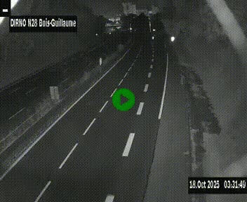 <h2>Webcam routière à hauteur de Bois-Guillaume en périphérie de Rouen. Vue orientée vers Rouen</h2>