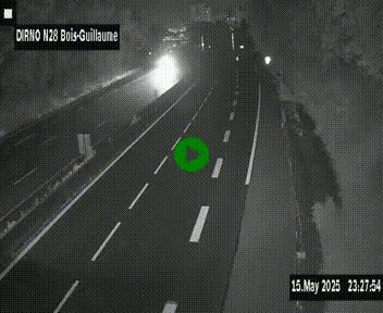 <h2>Webcam routière à hauteur de Bois-Guillaume en périphérie de Rouen. Vue orientée vers Rouen</h2>