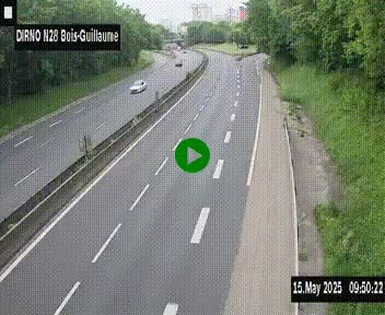 <h2>Webcam routière à hauteur de Bois-Guillaume en périphérie de Rouen. Vue orientée vers Rouen</h2>