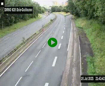 <h2>Webcam routière à hauteur de Bois-Guillaume en périphérie de Rouen. Vue orientée vers Rouen</h2>