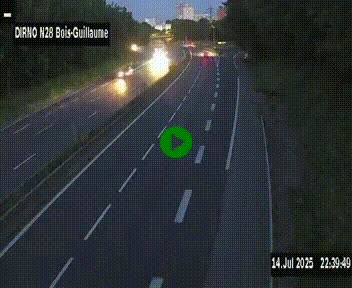 <h2>Webcam routière à hauteur de Bois-Guillaume en périphérie de Rouen. Vue orientée vers Rouen</h2>