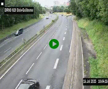 <h2>Webcam routière à hauteur de Bois-Guillaume en périphérie de Rouen. Vue orientée vers Rouen</h2>