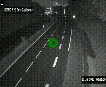 <h2>Webcam routière à hauteur de Bois-Guillaume en périphérie de Rouen. Vue orientée vers Rouen</h2>