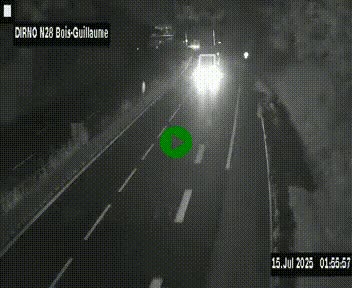 <h2>Webcam routière à hauteur de Bois-Guillaume en périphérie de Rouen. Vue orientée vers Rouen</h2>