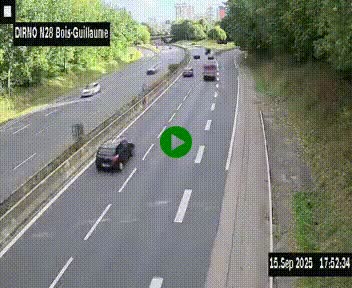 <h2>Webcam routière à hauteur de Bois-Guillaume en périphérie de Rouen. Vue orientée vers Rouen</h2>