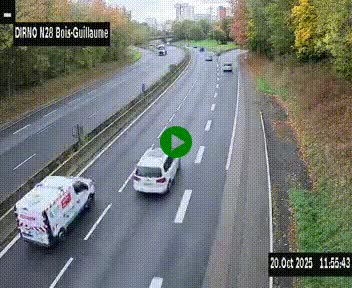 <h2>Webcam routière à hauteur de Bois-Guillaume en périphérie de Rouen. Vue orientée vers Rouen</h2>