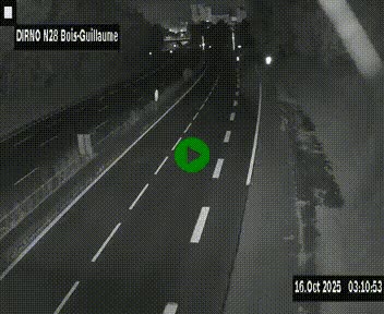 <h2>Webcam routière à hauteur de Bois-Guillaume en périphérie de Rouen. Vue orientée vers Rouen</h2>