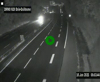 Webcam routière à hauteur de Bois-Guillaume en périphérie de Rouen. Vue orientée vers Rouen