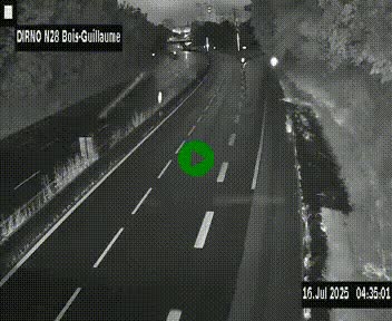<h2>Webcam routière à hauteur de Bois-Guillaume en périphérie de Rouen. Vue orientée vers Rouen</h2>